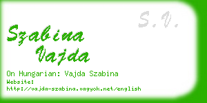 szabina vajda business card